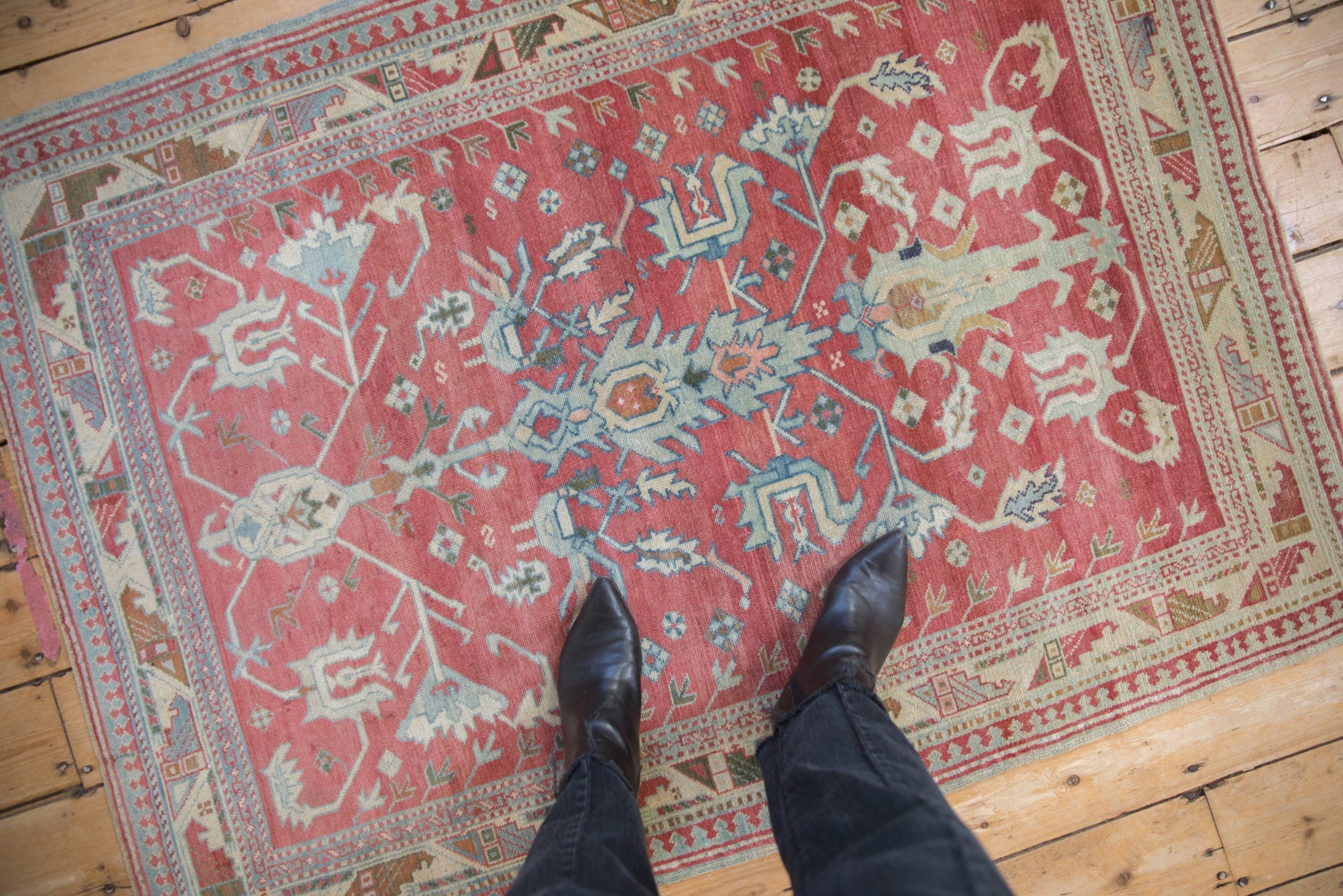 Vintage Distressed Anatolian Rug // ONH Item: ee004782, Image 1