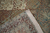 Hand-knotted foundation and restored side cord finish of a vintage Persian Baktiari rug.