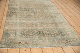 Distressed lower border with Turtle Samovar motif and faded dusty blue Herati field.