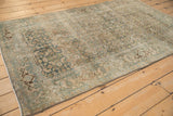 Vintage Distressed Bijar rug with heavy abrashes across its Herati field and Turtle border.