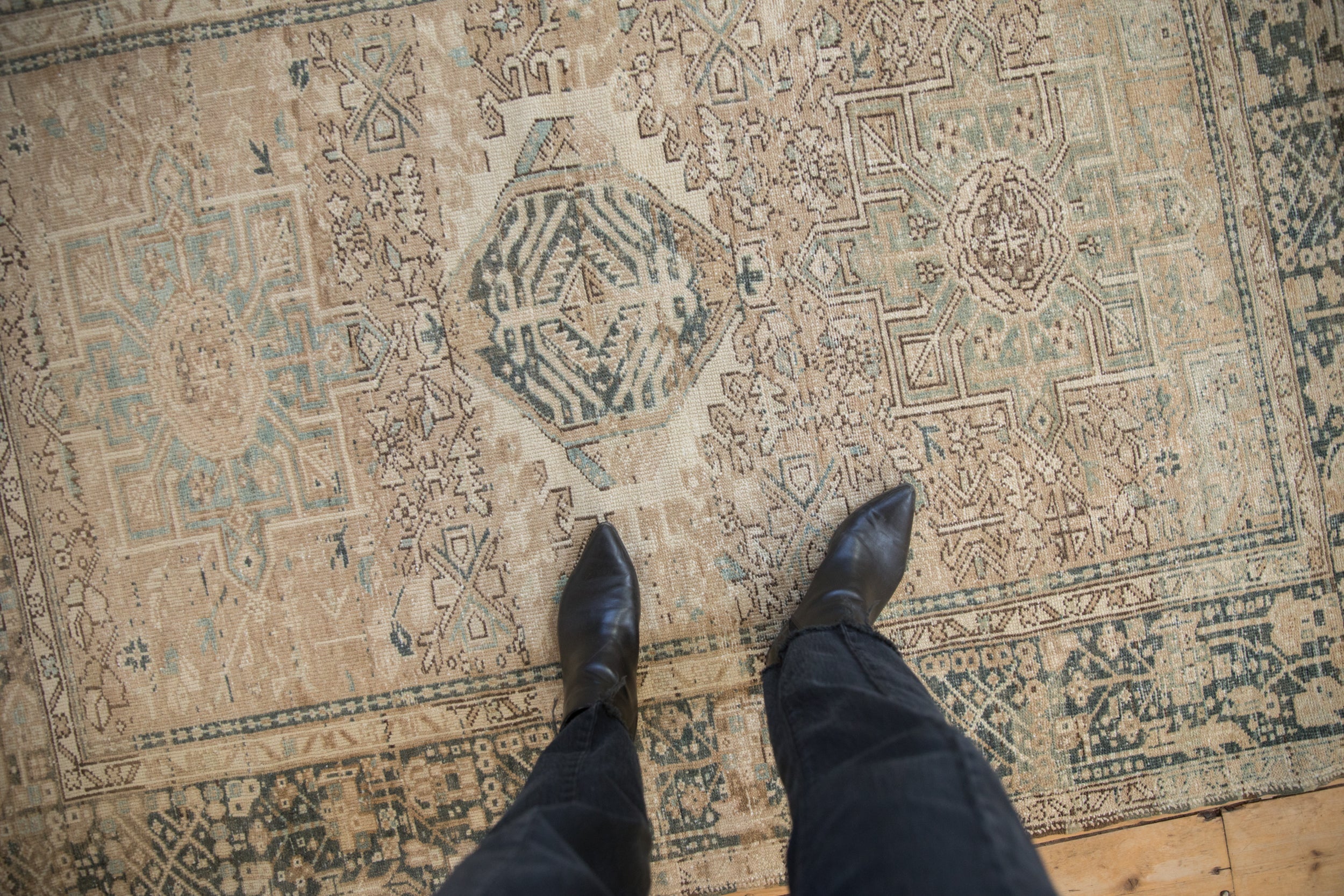 Vintage Distressed Karaja Rug // ONH Item: ee004794, Image 1