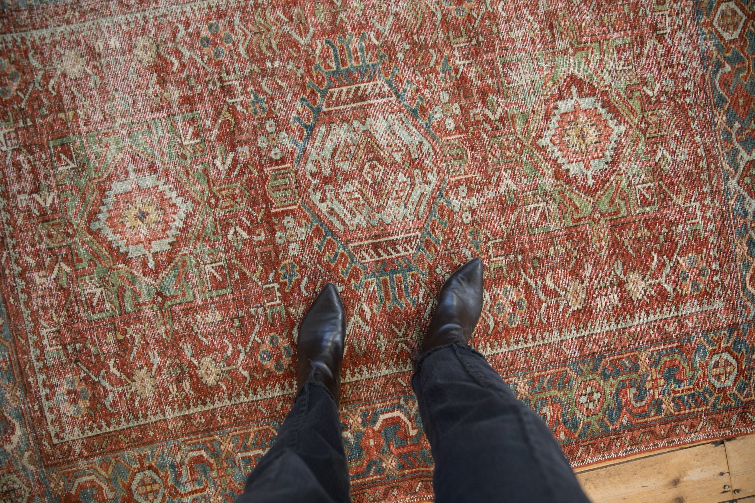 Vintage Distressed Karaja Rug // ONH Item: ee004796, Image 1
