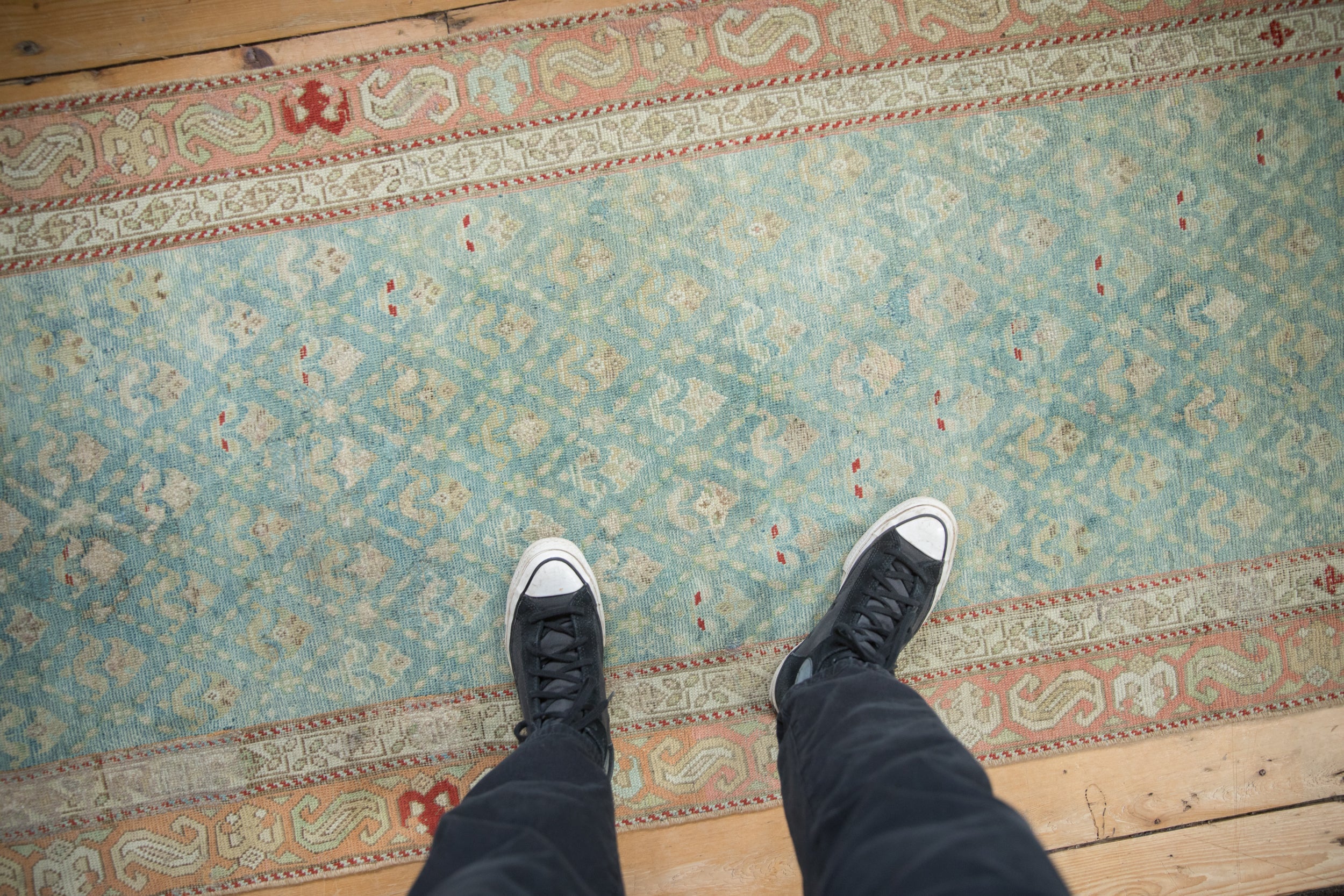 Vintage Distressed Karabagh Rug Runner // ONH Item: ee004801, Image 1