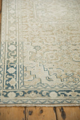 Vintage Sparta runner: intricate Samovar border and Herati field in dusty ecru and pale blue.