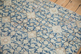 Distressed Hamadan rug, Herati pattern in sky blue and ivory, showing mostly even wear.