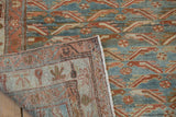 Hand-knotted foundation and side selvage of a vintage Persian Malayer rug.
