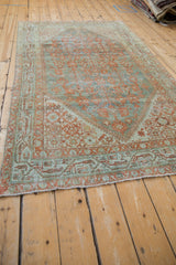Antique Serbend rug's artful field of floral boteh vines, exhibiting wonderful abrashes.