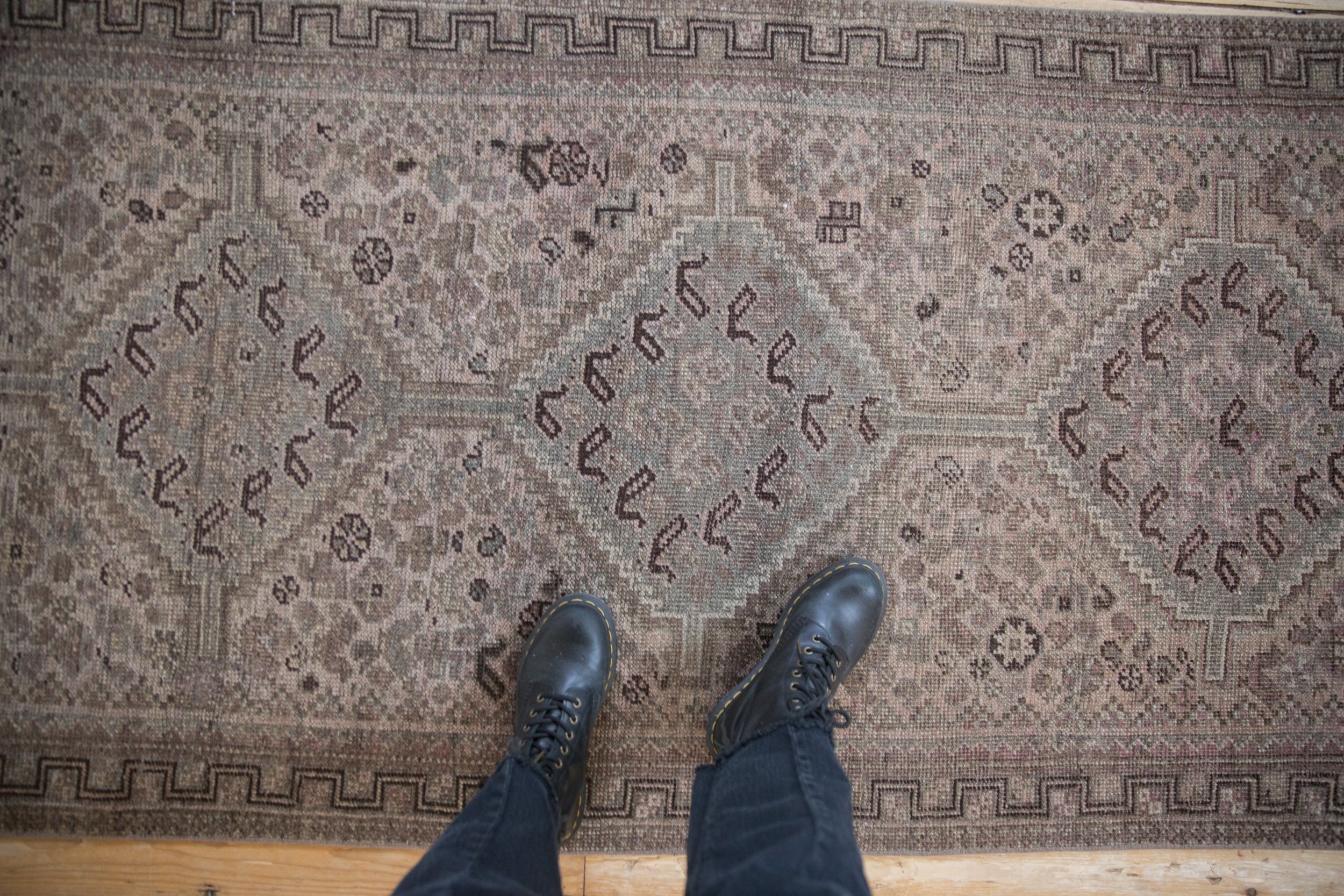Vintage Distressed Qashqai Rug Runner // ONH Item: ee004812, Image 1