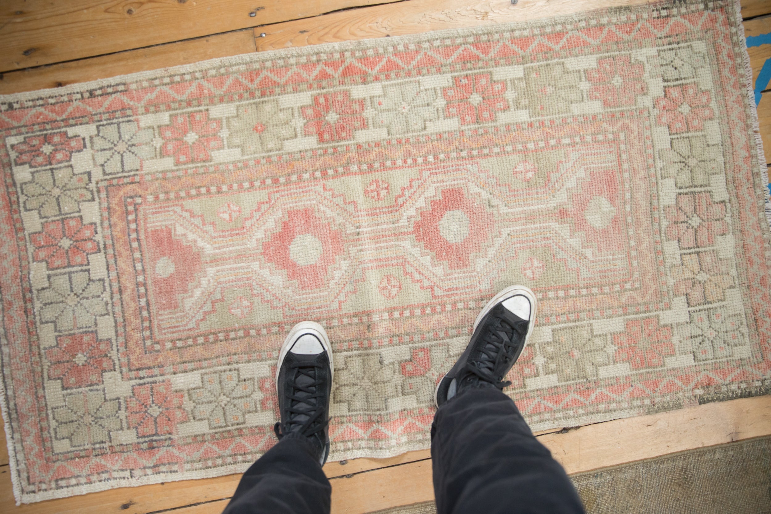 Vintage Distressed Oushak Rug Runner // ONH Item: ee004815, Image 1