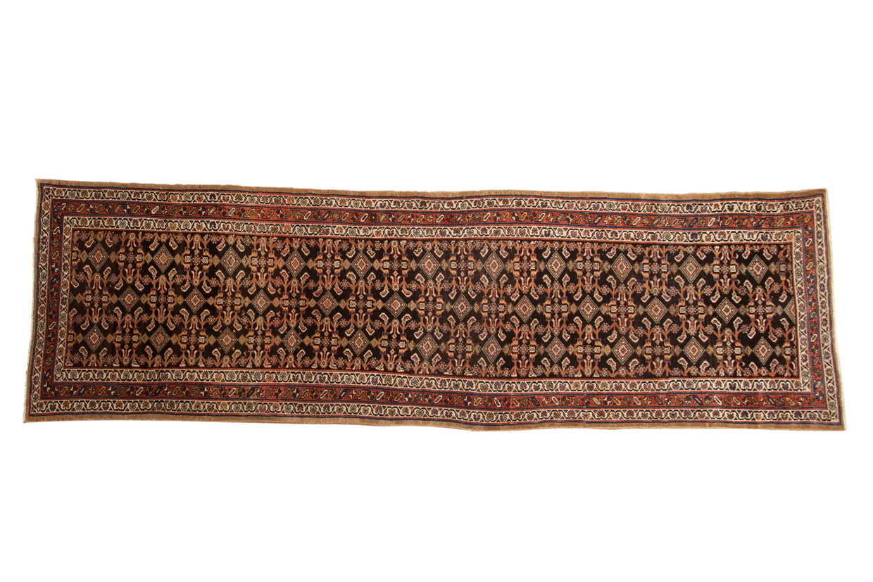 3.5x11.5 Antique Hamadan Rug Runner