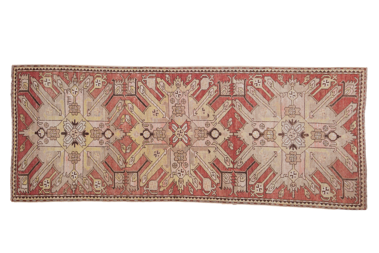 3.5x9 Antique Distressed Kazak Rug Runner