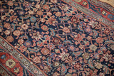 Allover Herati design on a vintage Bijar runner showing mostly even wear to the knot heads.