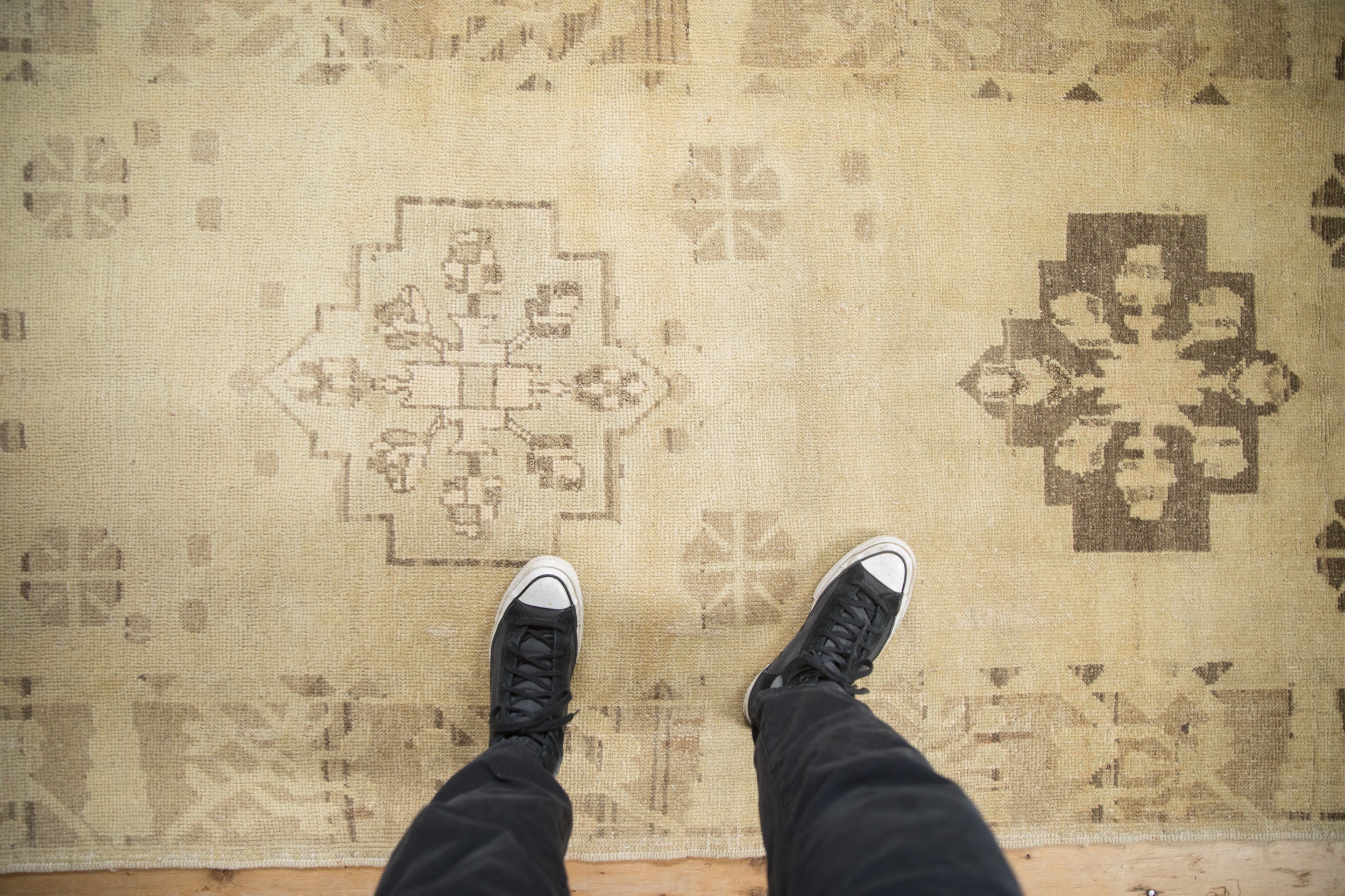 Vintage Distressed Oushak Rug Runner // ONH Item: ee004839, Image 1