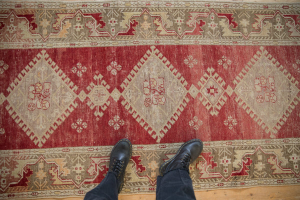 Vintage Distressed Oushak Rug Runner // ONH Item: ee004840, Image 1