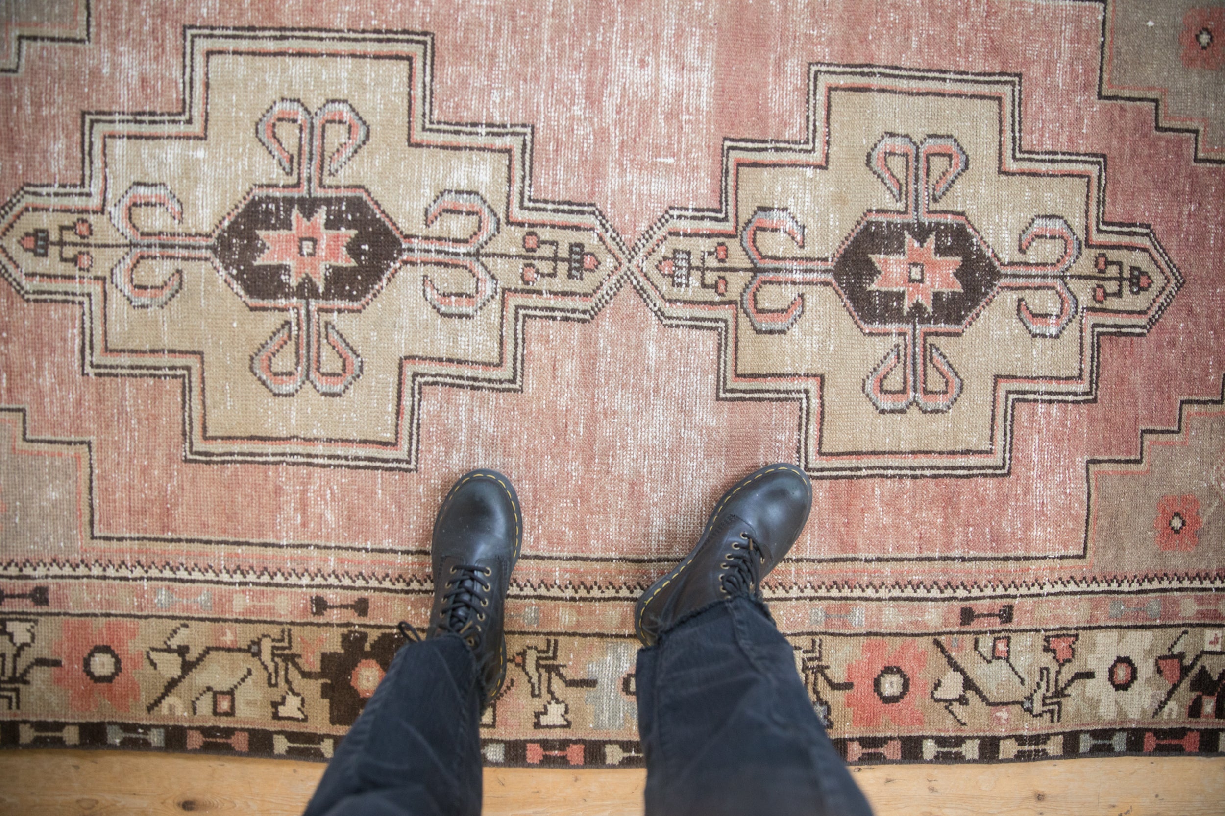 Vintage Distressed Oushak Rug Runner // ONH Item: ee004846, Image 1