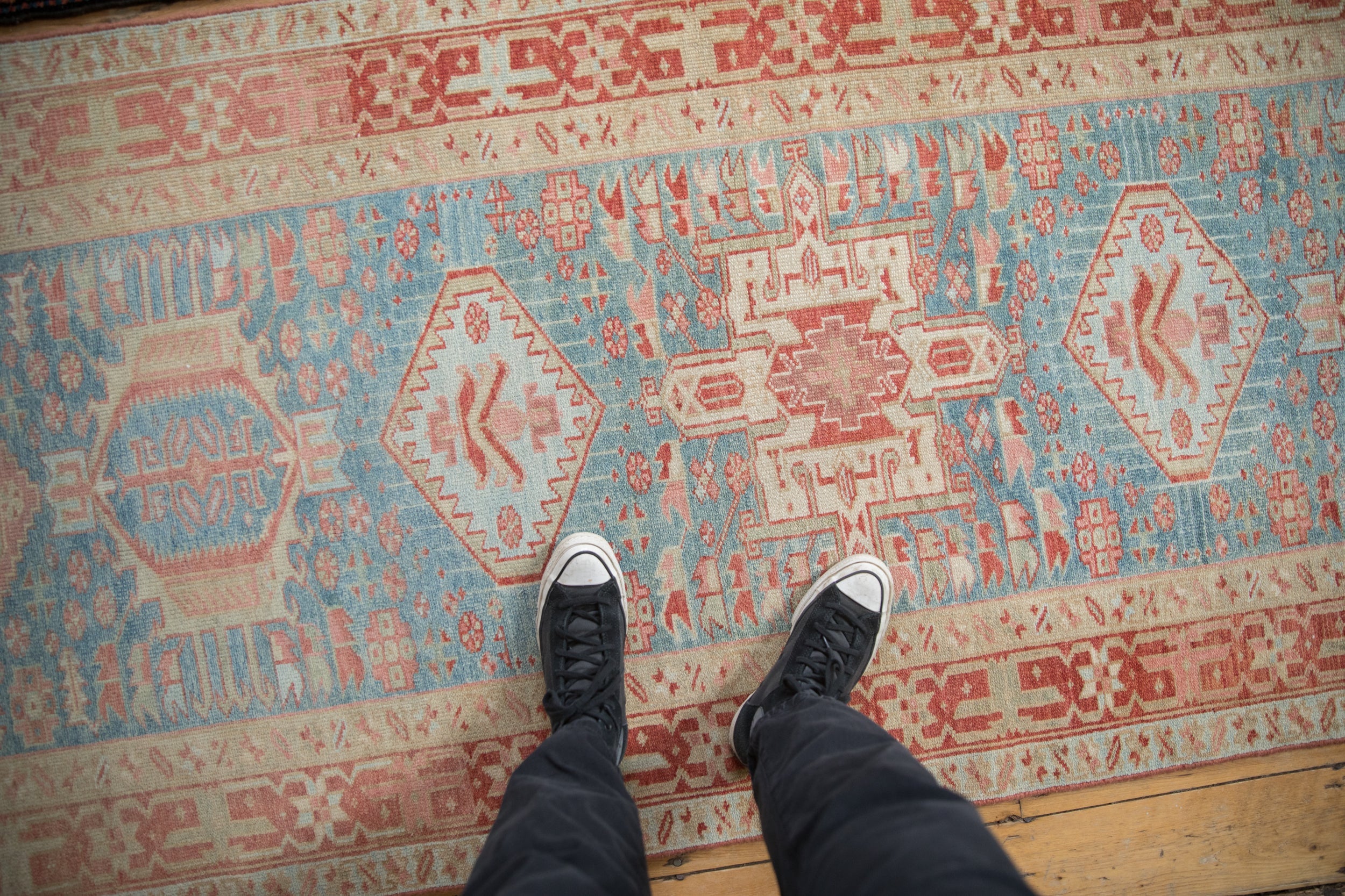 Vintage Distressed Karaja Rug Runner // ONH Item: ee004853, Image 1