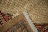 Hand-knotted construction and restored side selvage visible on the back of an antique Serab runner.