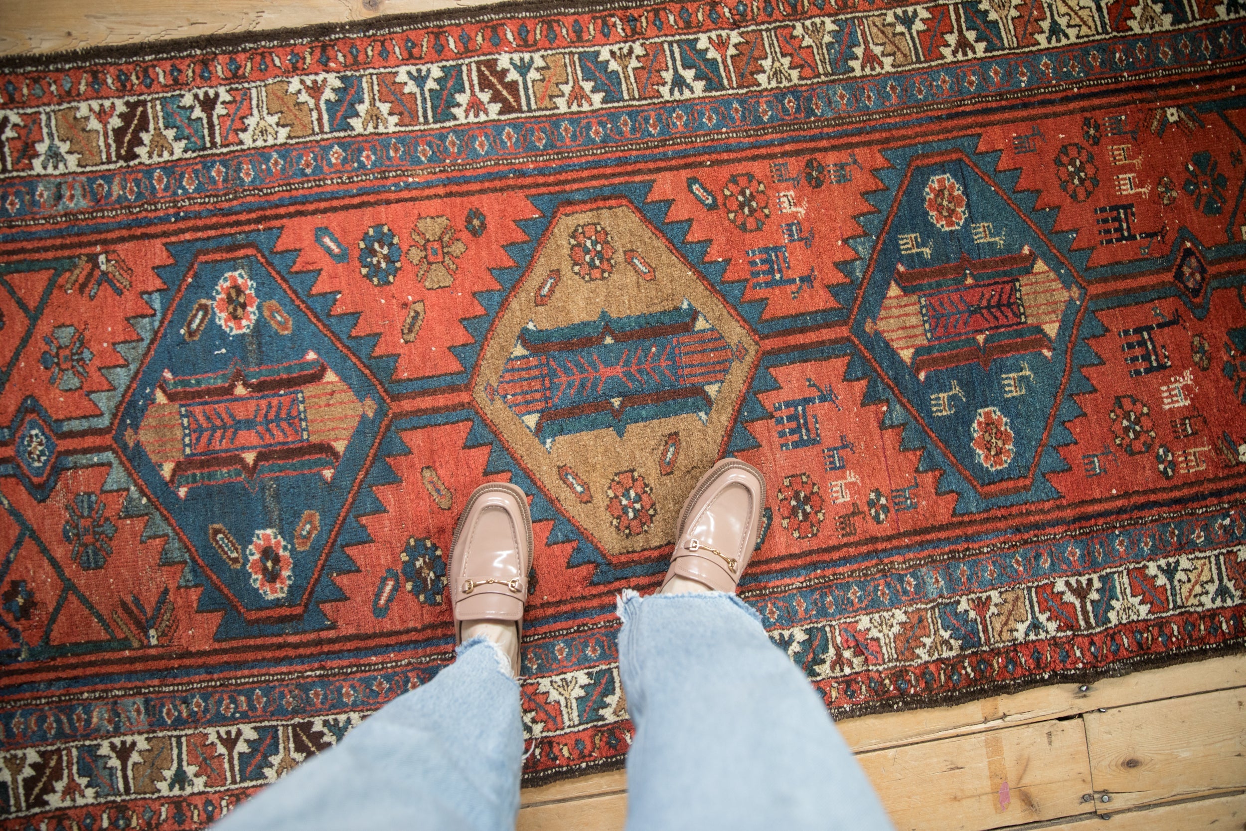 Vintage Kurdish Hamadan Rug Runner // ONH Item: ee004867, Image 1