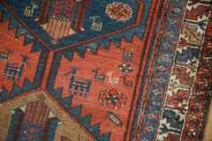 3.5x9 Vintage Kurdish Hamadan Rug Runner