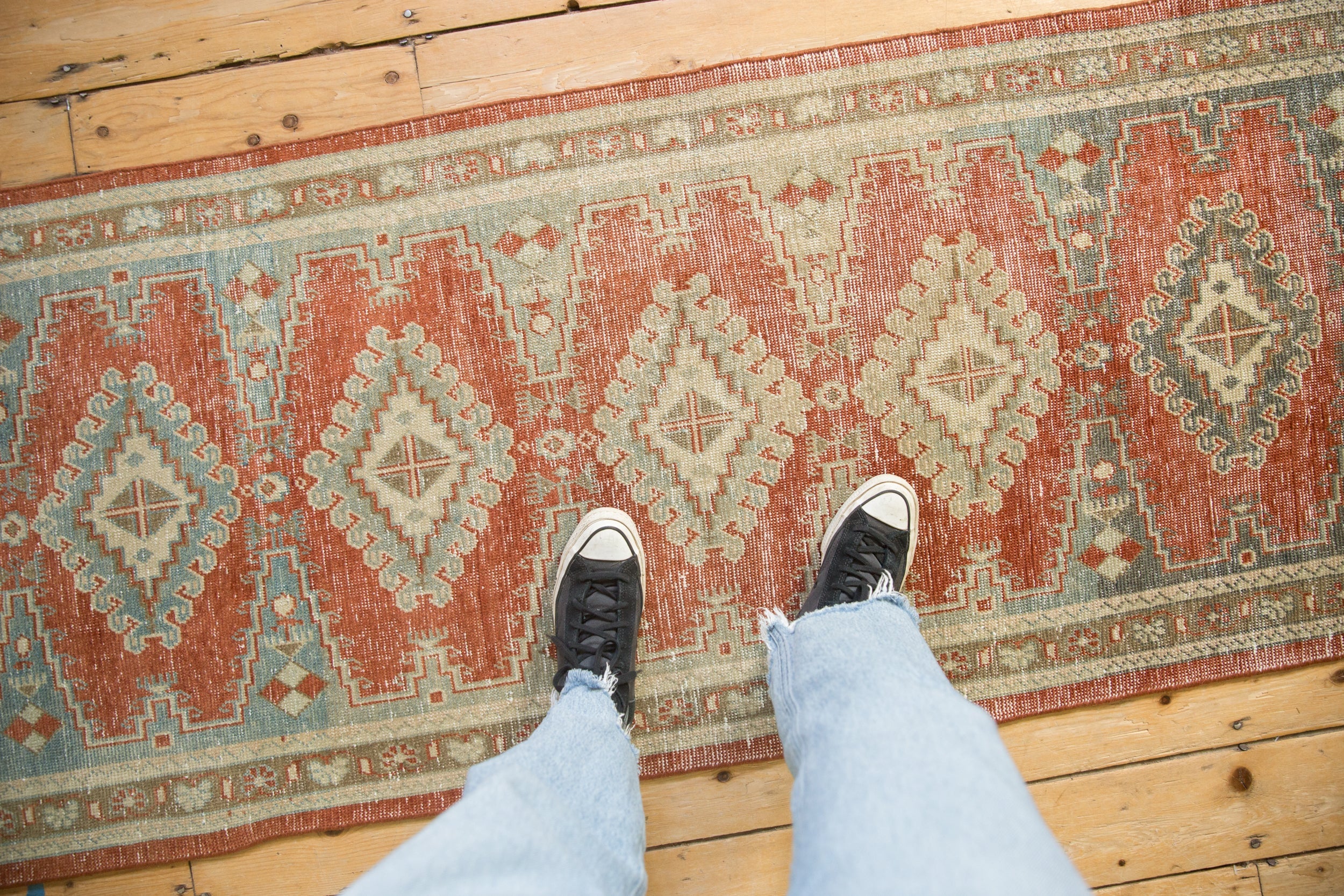 Vintage Distressed Veece Rug Runner // ONH Item: ee004898, Image 1