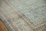 Evenly worn texture showing the knot heads on the border of a vintage Tabriz carpet.
