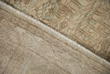 The vintage Persian rug's neatly woven foundation and fully secured side cord selvage.