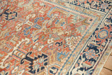 Vintage Gorevan carpet with serrated leaves, scrolled palmettes, and Turtle Samovar border.