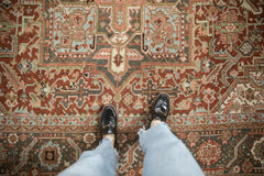 9.5x12.5 Vintage Distressed Heriz Carpet