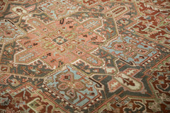 9.5x12.5 Vintage Distressed Heriz Carpet