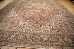 9.5x12.5 Vintage Distressed Heriz Carpet