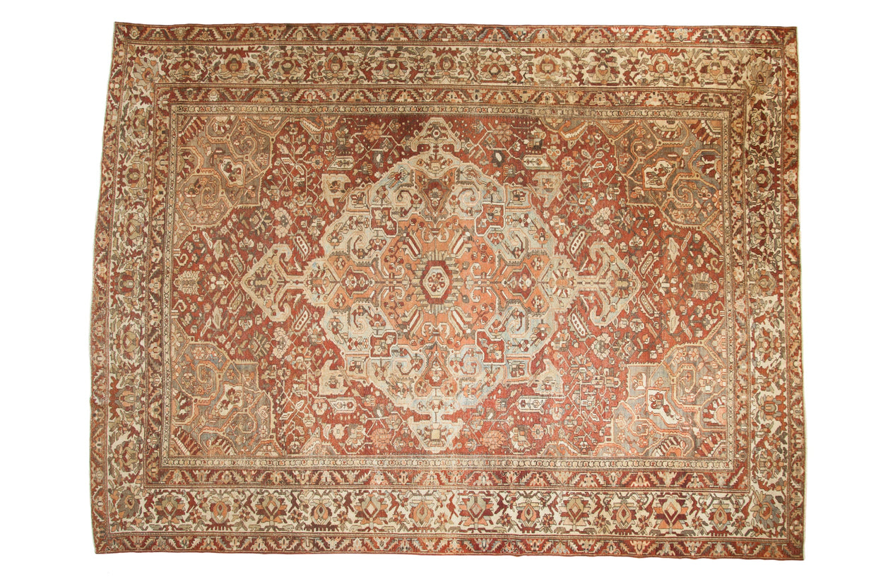 11.5x15 Vintage Distressed Baktiari Carpet