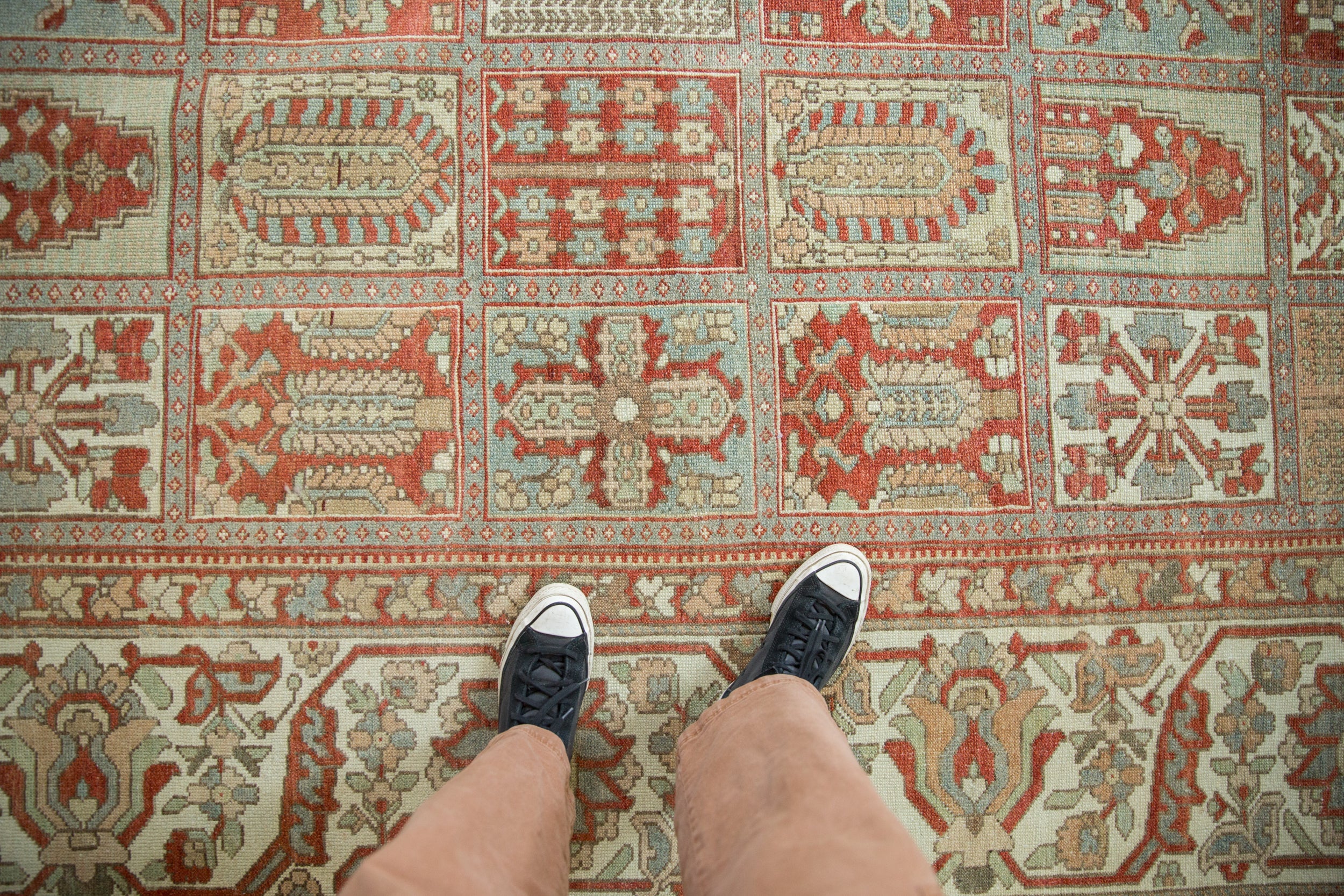 Vintage Distressed Baktiari Carpet // ONH Item: ee004929, Image 1