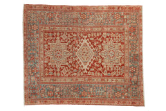 3.5x4.5 Vintage Distressed Karaja Square Rug