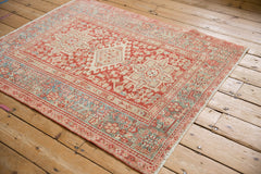 3.5x4.5 Vintage Distressed Karaja Square Rug