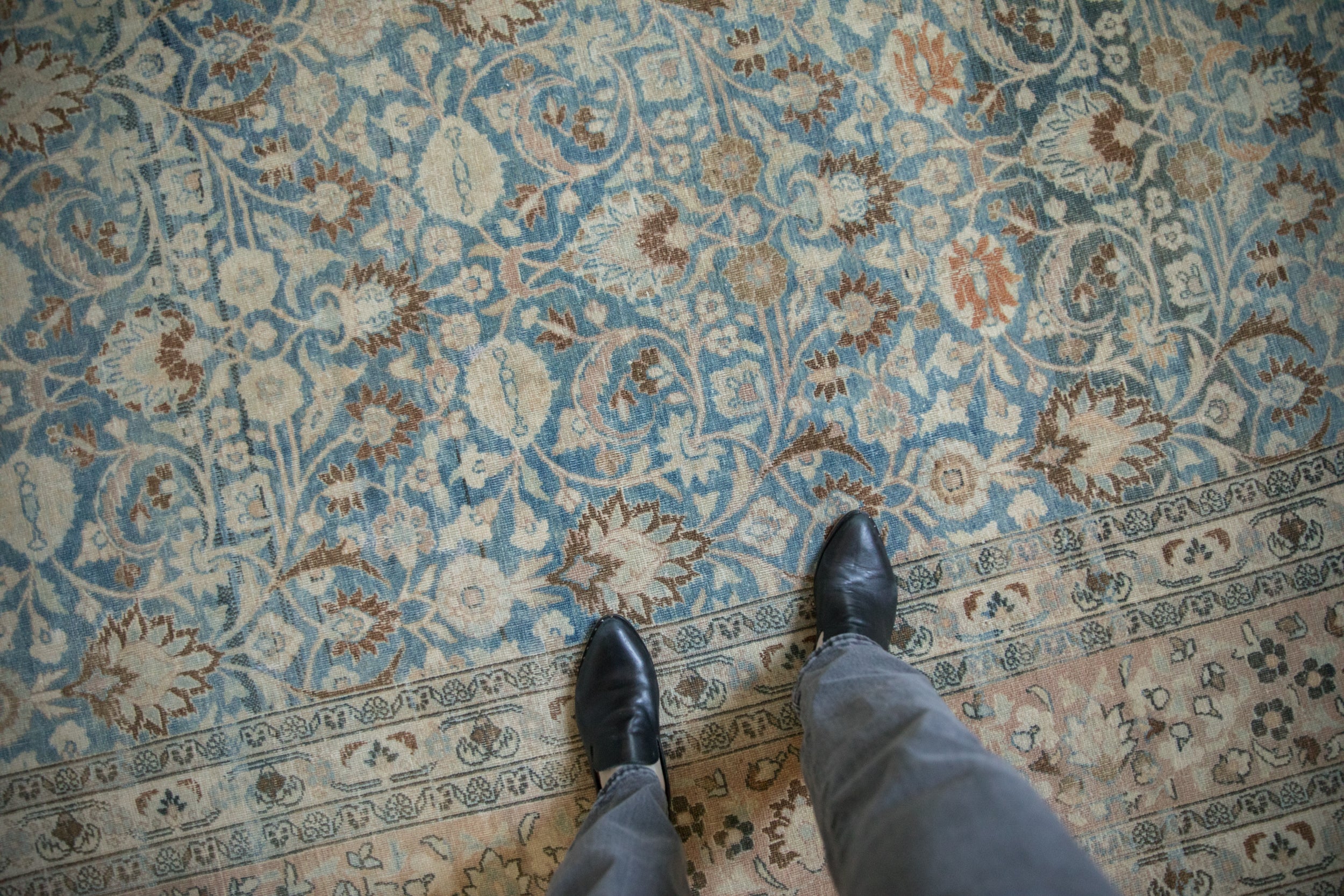 RESERVED 8.5x12.5 Vintage Distressed Khorassan Carpet