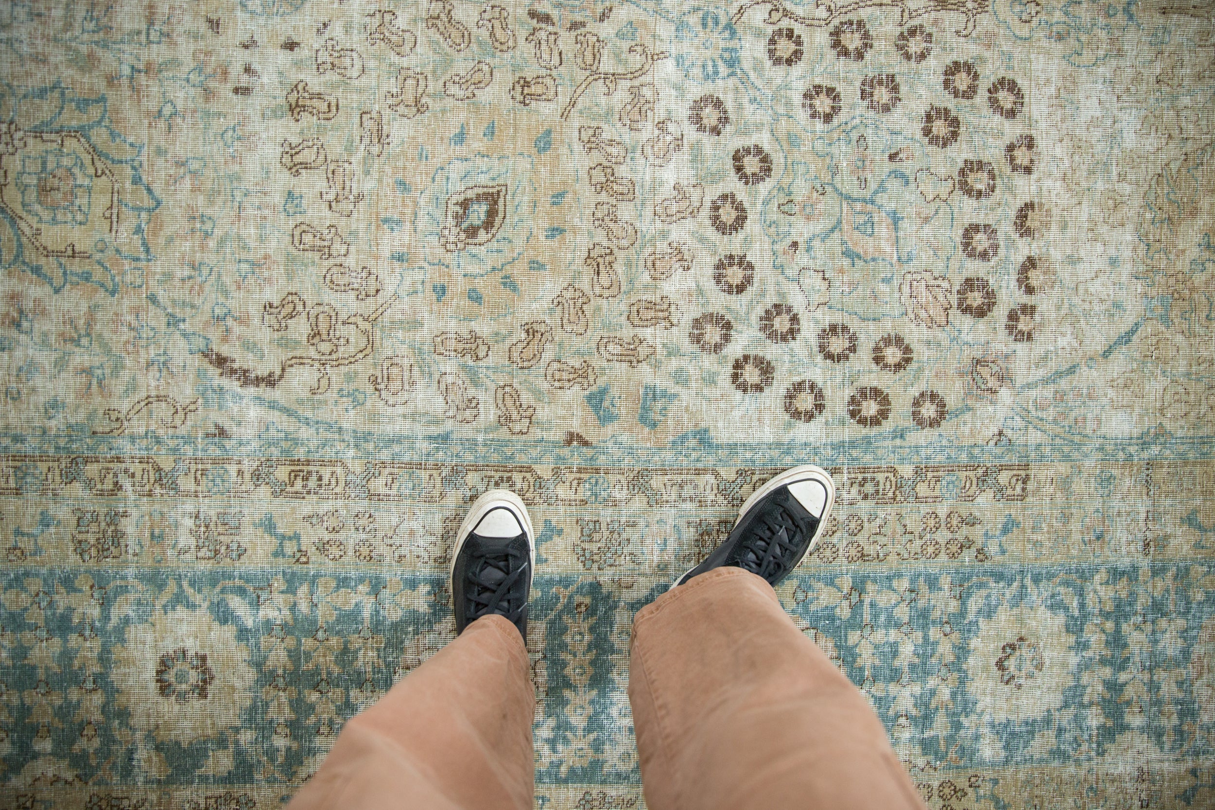 Vintage Distressed Tabriz Carpet // ONH Item: ee004950, Image 1