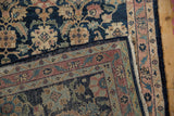 Lilihan rug, hand-knotted pile and reverse showing detailed vine border.