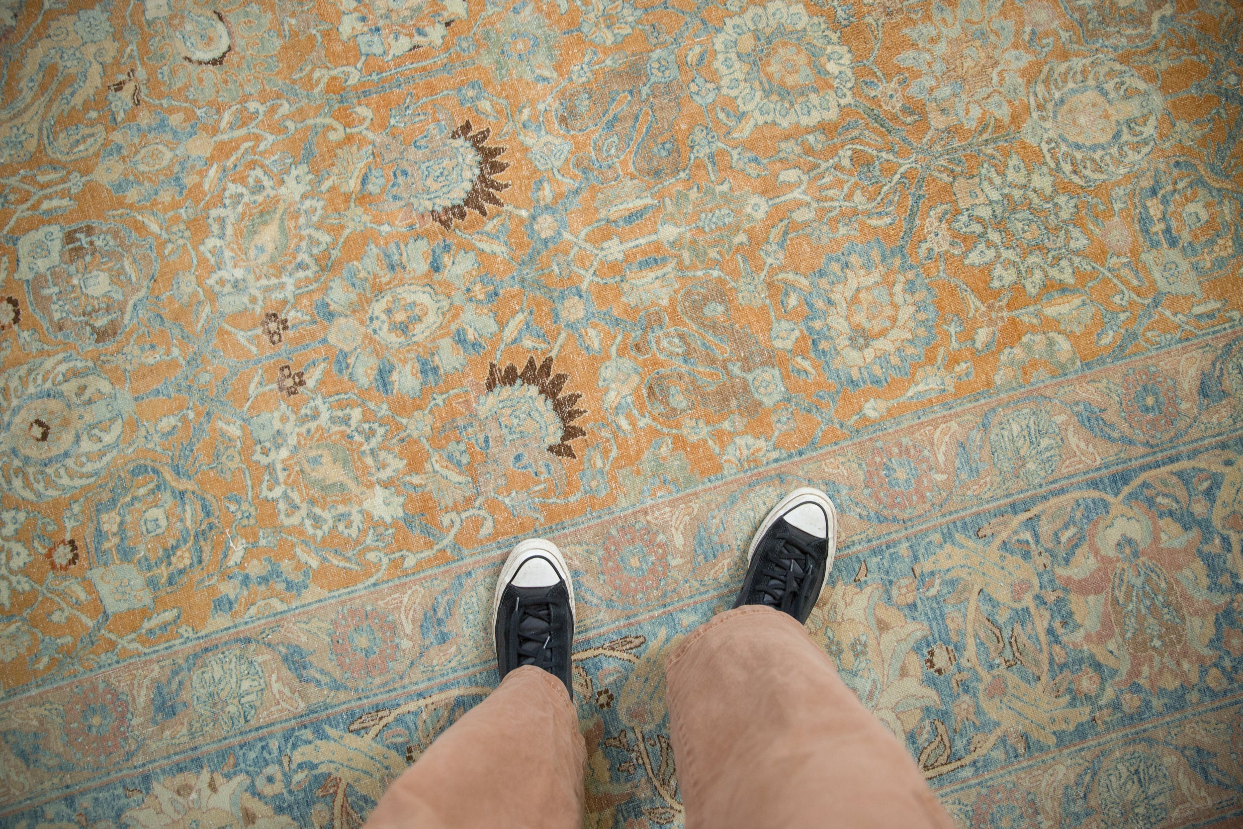 Vintage Distressed Tabriz Carpet // ONH Item: ee004955, Image 1