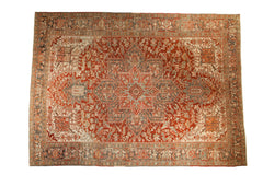 8.5x11.5 Vintage Distressed Heriz Carpet