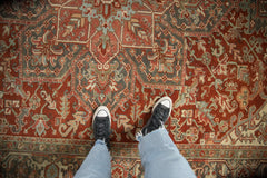 8.5x11.5 Vintage Distressed Heriz Carpet