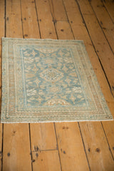 2x2.5 Vintage Distressed Hamadan Square Rug Mat