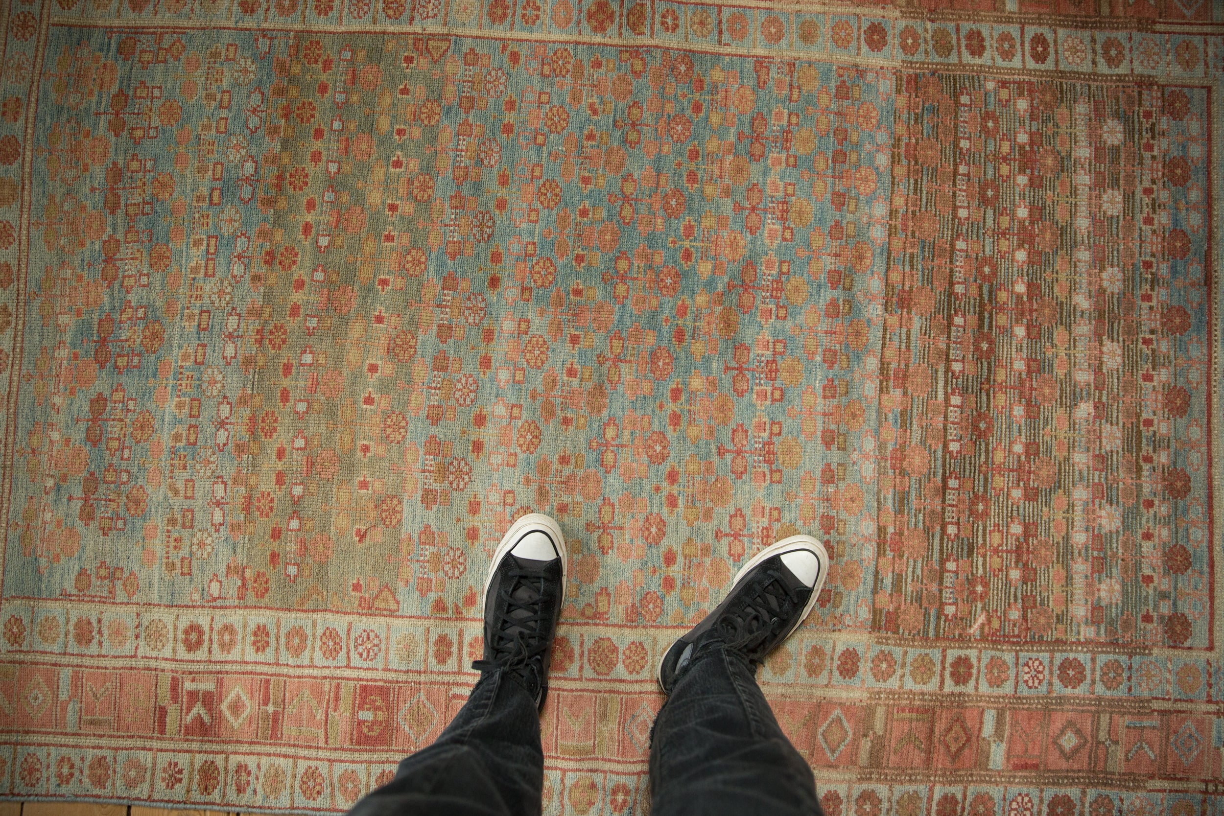 Vintage Distressed Kurdish Hamadan Rug // ONH Item: ee004981, Image 1