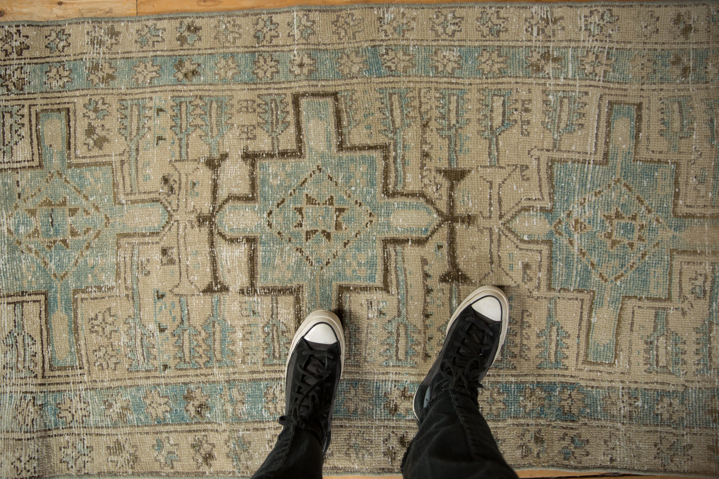 Vintage Distressed Karaja Rug Runner // ONH Item: ee004982, Image 1