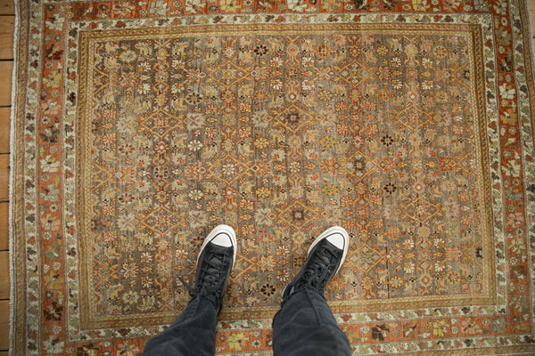 Vintage Distressed Bijar Square Rug // ONH Item: ee004984, Image 1