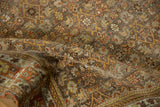 Distressed vintage Bijar rug pile showing heavy abrashes and Herati design.