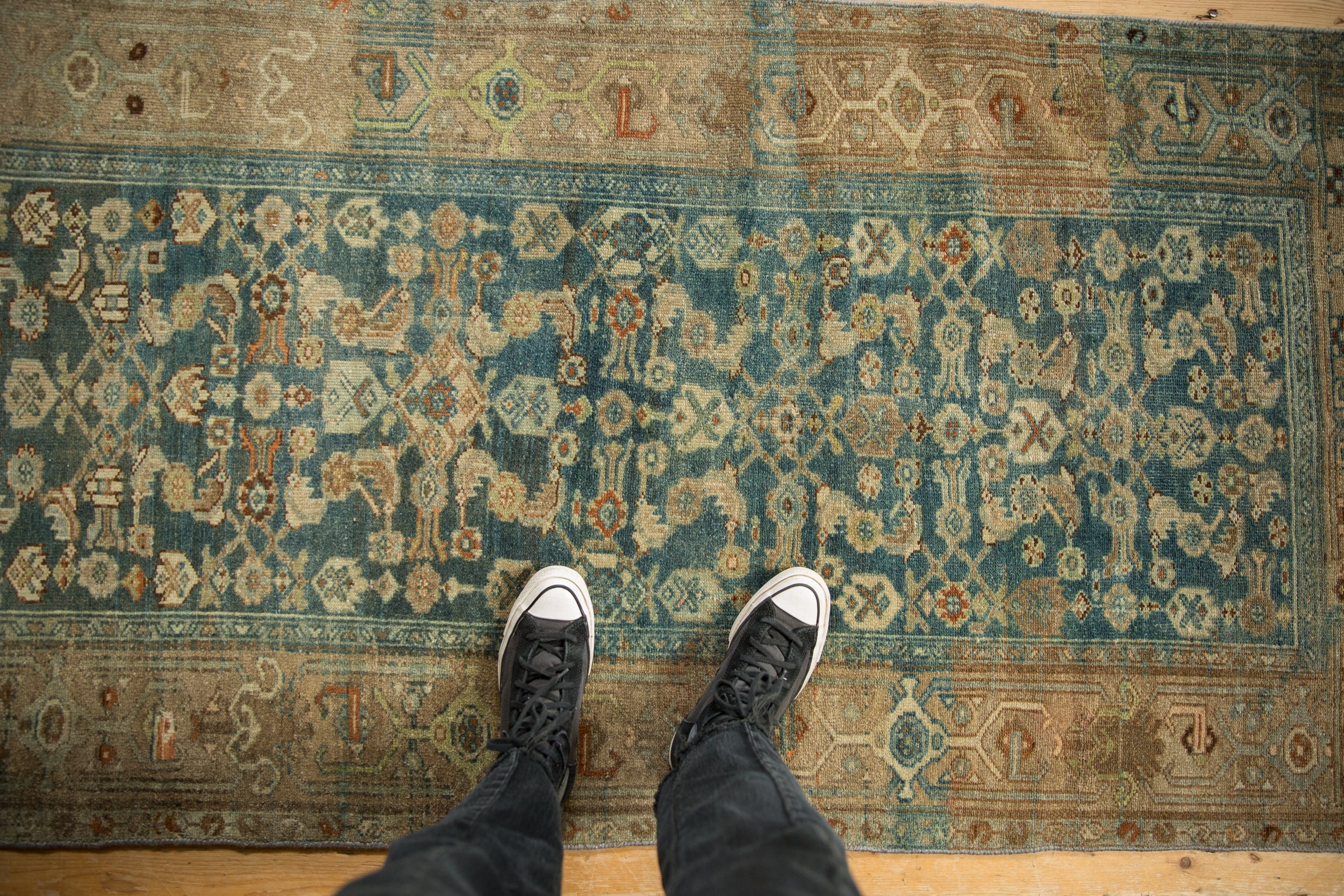 Vintage Distressed Kurdish Hamadan Rug // ONH Item: ee004989, Image 1