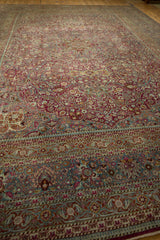 10x13.5 Vintage Distressed Meshed Carpet