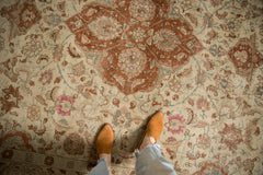 7x11 Vintage Distressed Tabriz Carpet