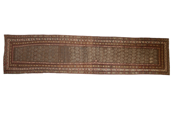 Vintage Distressed Kurdish Rug Runner // ONH Item: ee005011