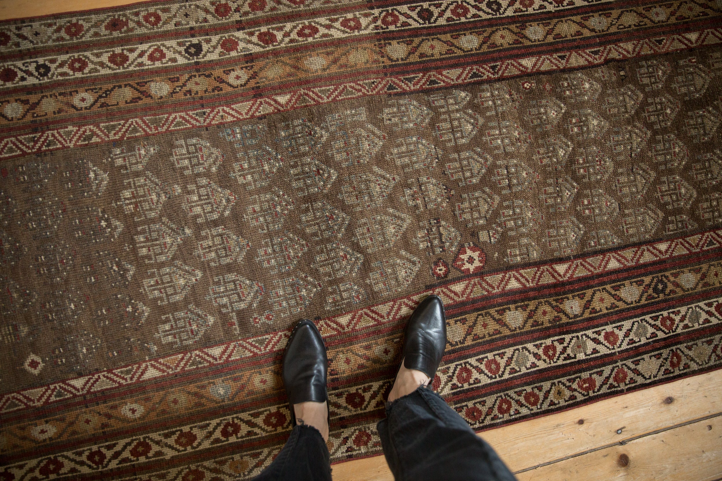 Vintage Distressed Kurdish Rug Runner // ONH Item: ee005011, Image 1